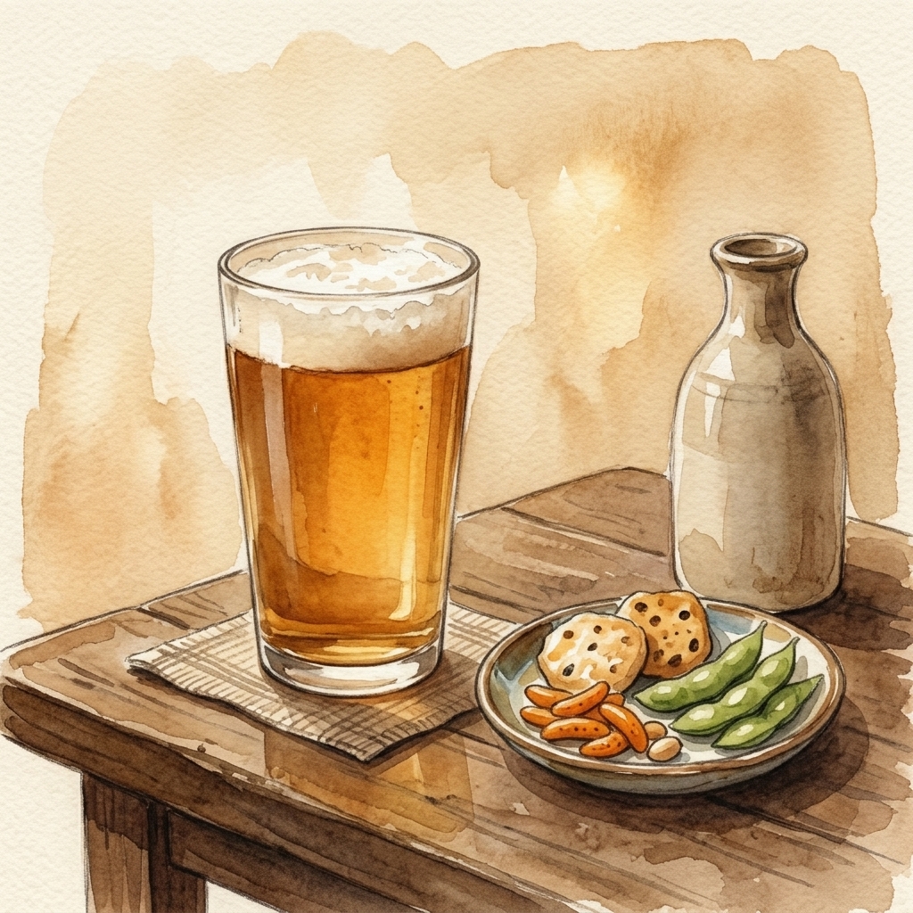 家飲みのイラスト